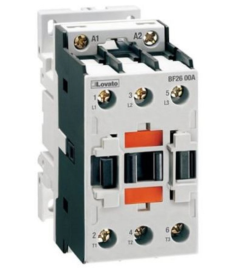 Lovato Contactor, 400V ac Coil, 3-Pole, 26 A, 18.5 kW 400V ac, 3 NO