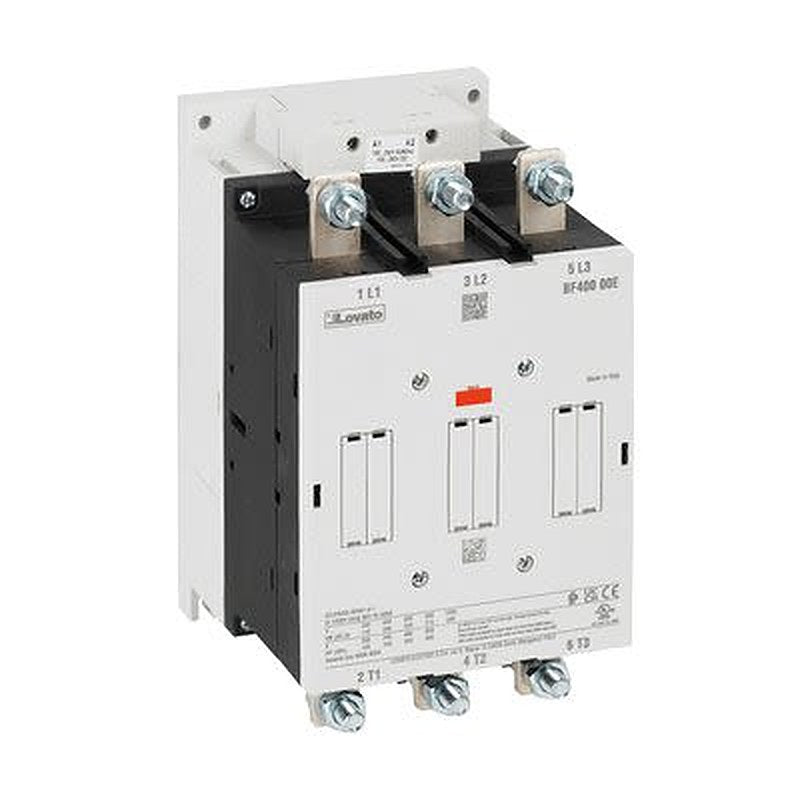 Lovato BF Series Contactor, 500V ac/dc Coil, 3-Pole, 450 A, 132 kW 500V ac/dc, 3 NO, 1000V