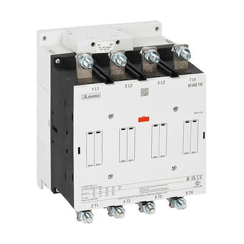 Lovato BF Series Contactor, 130V ac/dc Coil, 4-Pole, 500 A, 160 kW 130V ac/dc, 4 NO, 1000V
