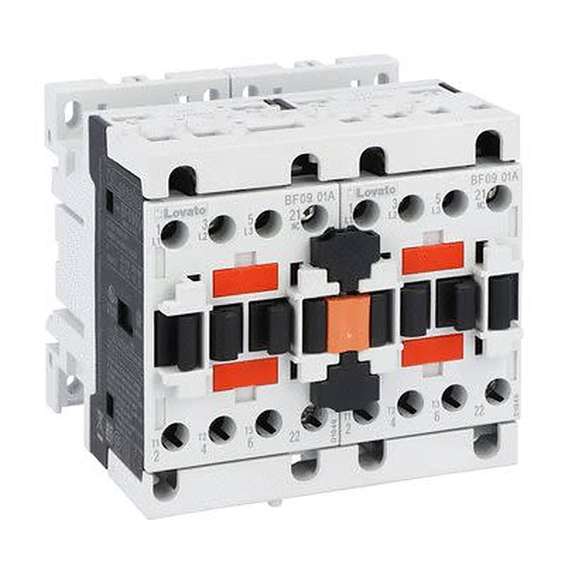 Lovato BFA009 Reversing Contactor, 24V ac Coil, 9 A, 4.2 kW, 1 NC, 440V