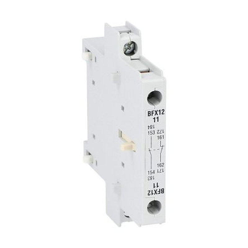 Lovato Auxiliary Contact, 2 Contact, 1 NO/1 NC, BFX12, Side, 10 A, BFX1211
