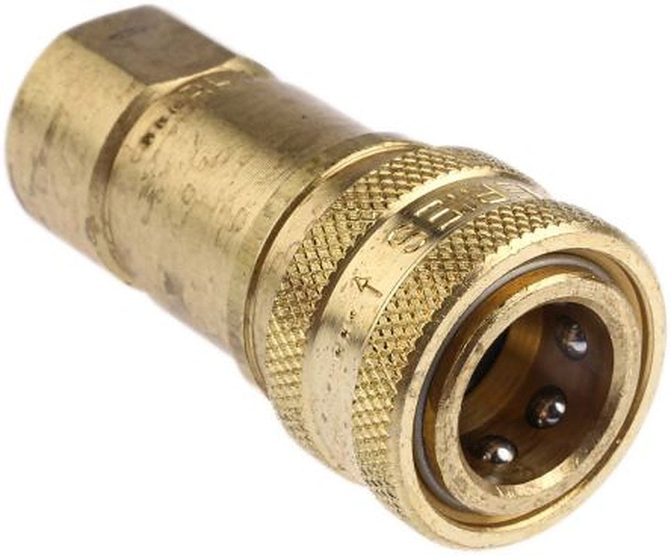 Parker Brass Hydraulic Quick Connect Coupling Female G 1/4 in, 1000 psi