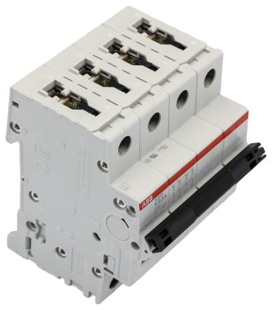 ABB System Pro M Compact S200M Miniature Circuit Breaker, 4-Pole, 63A, Type K, 400V ac AC, 6 kA Breaking Capacity