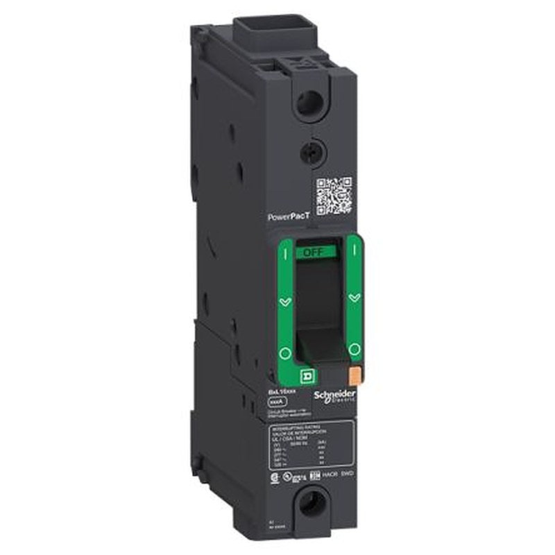 Schneider Electric, PowerPact, PowerPact Molded Case Circuit Breaker 1-Pole 100A, Breaking Capacity 65 kA, Clip-on