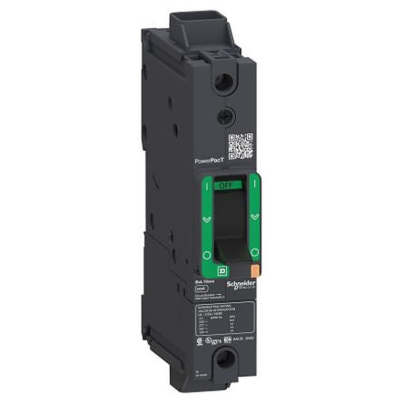 Schneider Electric, PowerPact, PowerPact Molded Case Circuit Breaker 1-Pole 50A, Breaking Capacity 100 kA, Screw, DIN