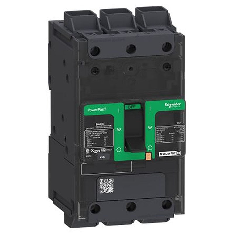Schneider Electric PowerPact PowerPact Thermal Magnetic Circuit Breaker - 3-Pole, 45A Current Rating, 25 kA, 690V ac