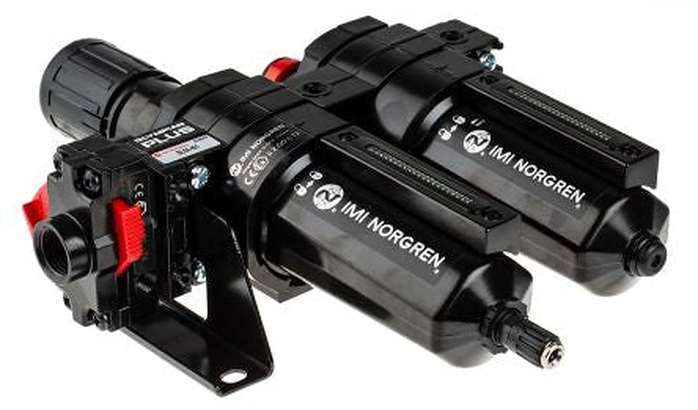 Norgren 1/2 in FRL, Automatic Drain, 40 μm Filtration Size Integrated Pressure Gauge