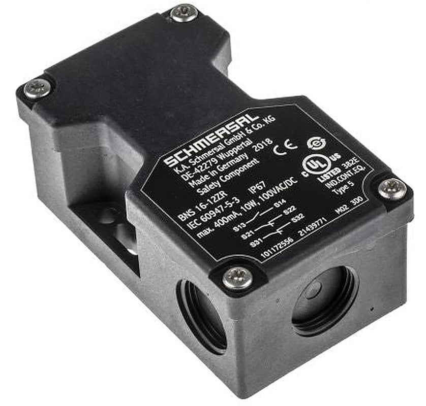 Schmersal BNS16 Series Magnetic Non-Contact Safety Switch, Plastic Housing, 100V dc, 1 NO/2 NC, M20