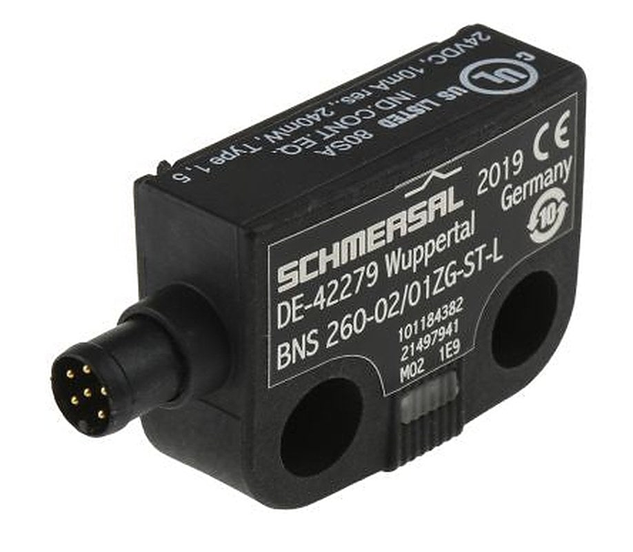 Schmersal BNS260 Series Magnetic Safety Switch, Plastic Housing, 75V dc, 1 NO/1 NC, M8