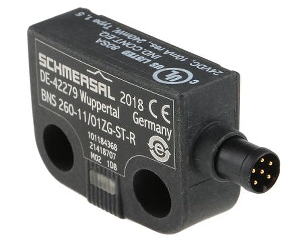 Schmersal BNS260 Series Magnetic Non-Contact Safety Switch, Plastic Housing, 75V dc, NC, NO, M8