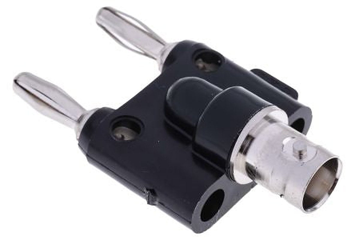 Fluke Black Male Test Connector Adapter With Nickel Plated Beryllium Copper Alloy contacts and Nickel Plated