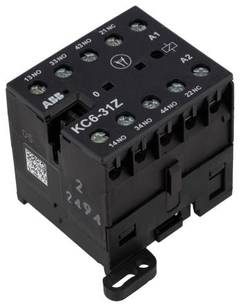 ABB KC6 Contactor Relay, 24V dc Coil, 4-Pole, 4 A 690V, 3 NO/1 NC
