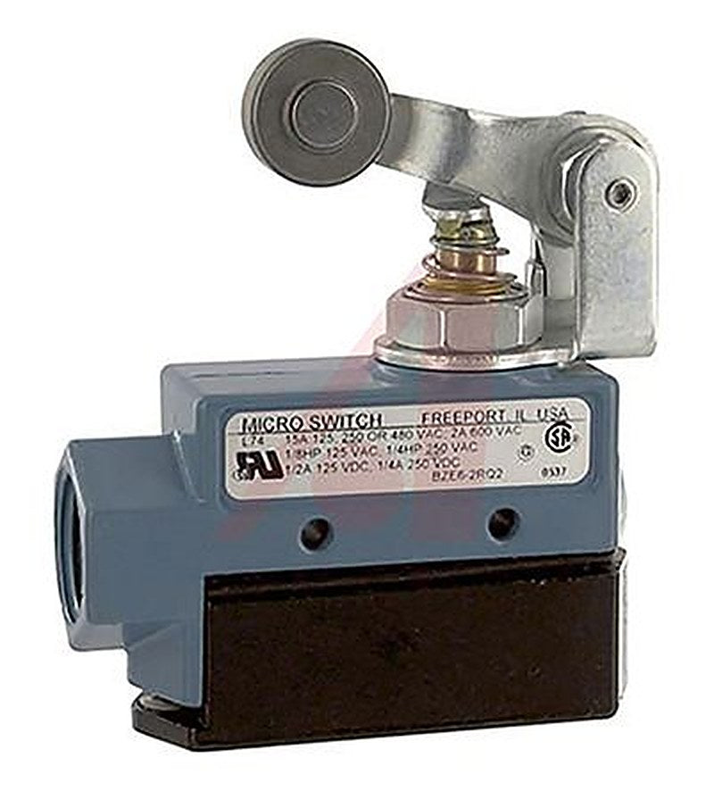 Honeywell BZE6 Series Roller Lever Limit Switch, SPDT, IP40, Die Cast Zinc Housing, 600V, 15A