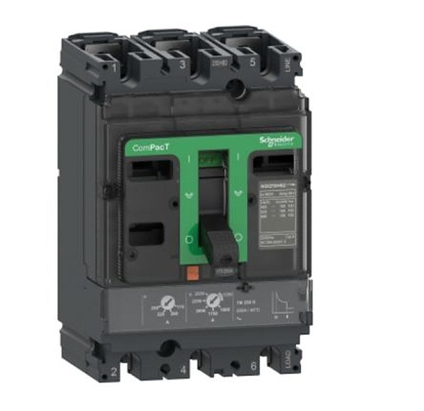 Schneider Electric, ComPact, ComPacT NSX Molded Case Circuit Breaker 3-Pole 16A, Breaking Capacity 25 kA
