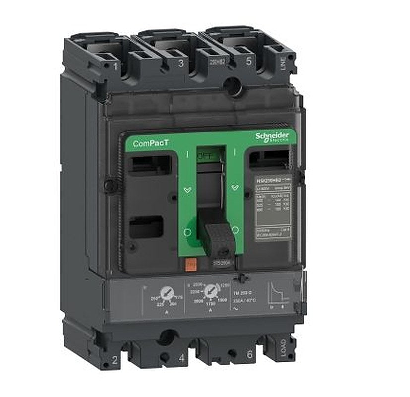 Schneider Electric, ComPact, ComPacT NSX Molded Case Circuit Breaker 3-Pole 100A, Breaking Capacity 25 kA