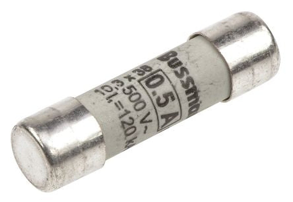Eaton 500mA Ceramic Cartridge Fuse, 10 x 38 mm