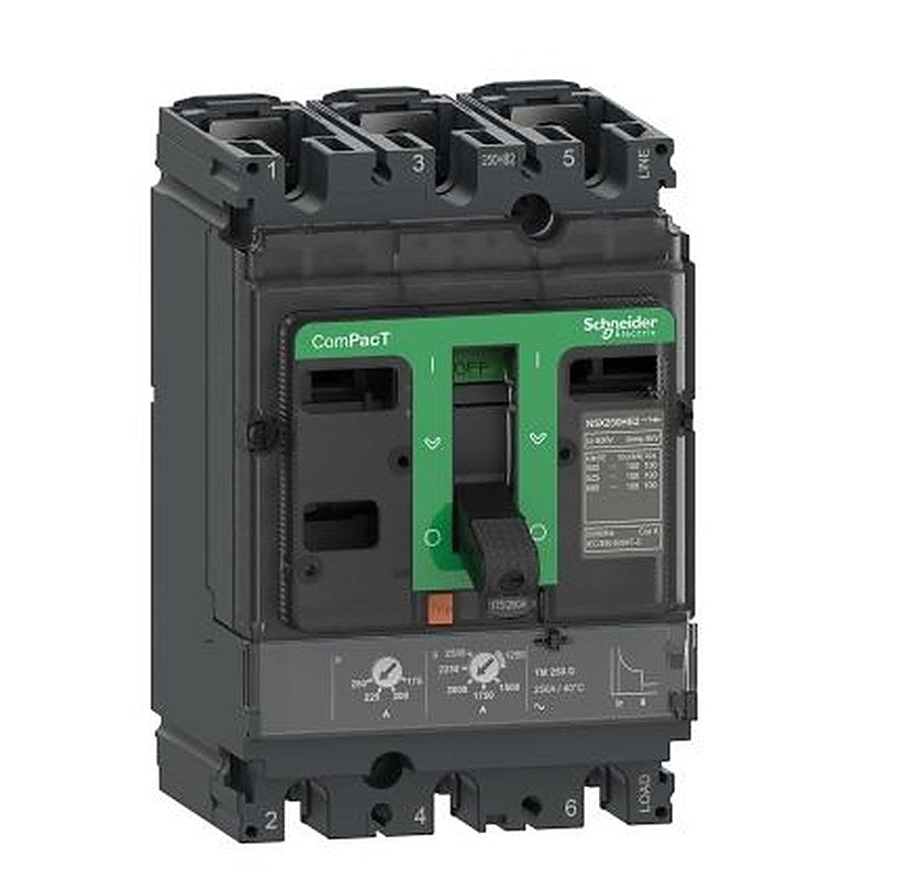 Schneider Electric, ComPact, ComPacT NSX Molded Case Circuit Breaker 3-Pole 25A, Breaking Capacity 70 kA