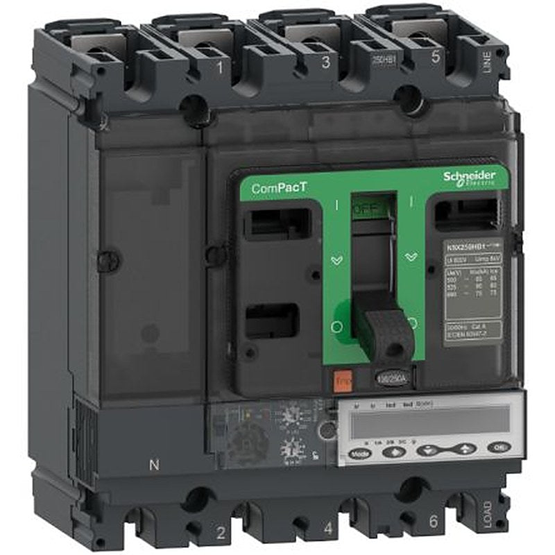 Schneider Electric, ComPact, ComPacT NSX Molded Case Circuit Breaker 4-Pole 40A, Breaking Capacity 200 kA