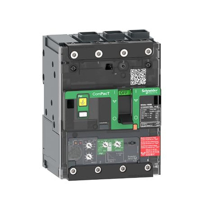 Schneider Electric, ComPact, ComPacT NSXm Molded Case Circuit Breaker 3-Pole 100A, Breaking Capacity 25 kA