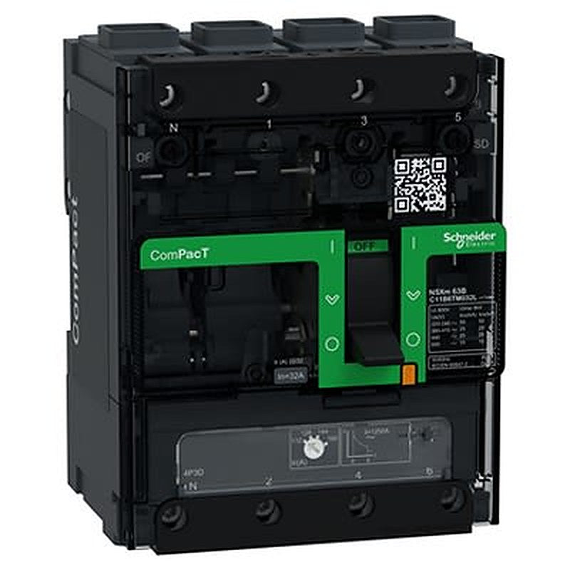 Schneider Electric, ComPacT, C11B Circuit Breaker 4-Pole 32A, Breaking Capacity 10 kA, Surface Mount