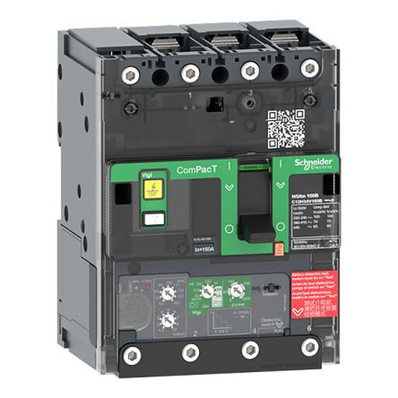 Schneider Electric, ComPact New Generation, Compact NSXm Molded Case Circuit Breaker 3-Pole 50A, Fixed