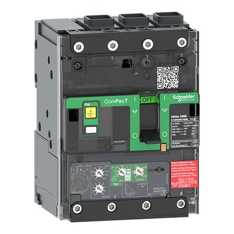 Schneider Electric, ComPact New Generation, Compact NSXm Molded Case Circuit Breaker 3-Pole 25A, Fixed