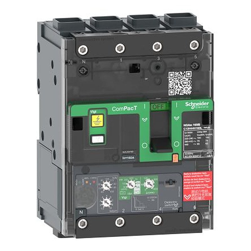 Schneider Electric, ComPact, C11 MCCB 4-Pole 50A, Breaking Capacity 50 kA, Fixed