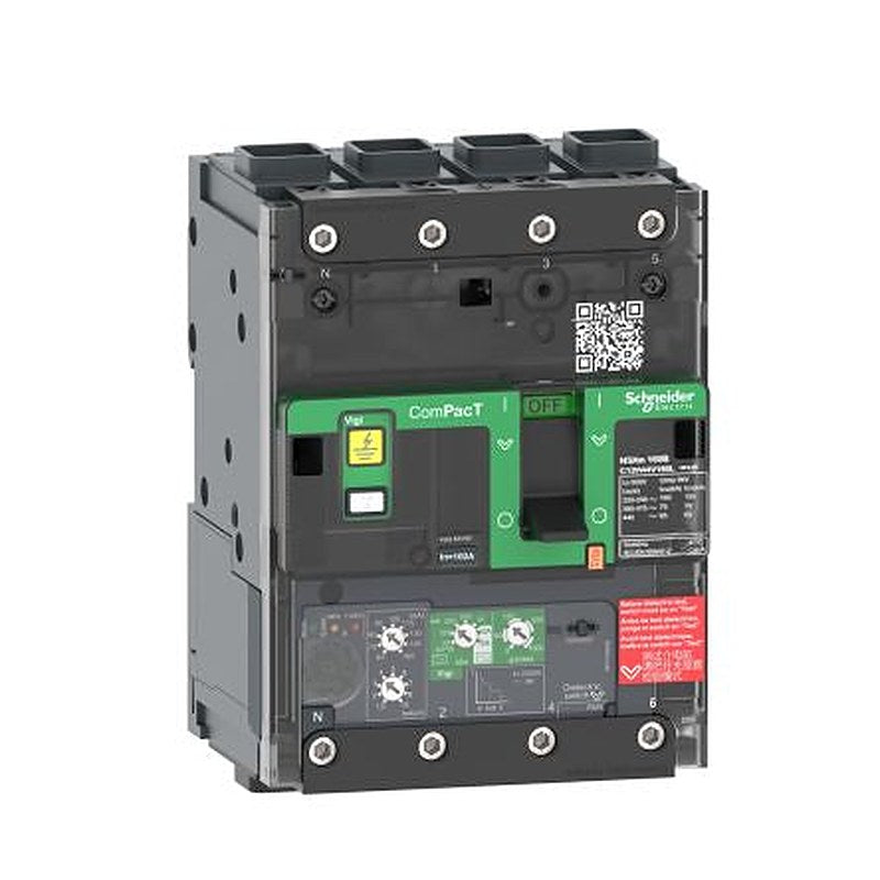 Schneider Electric, ComPact NSX, C12N Molded Case Circuit Breaker 4-Pole 160A