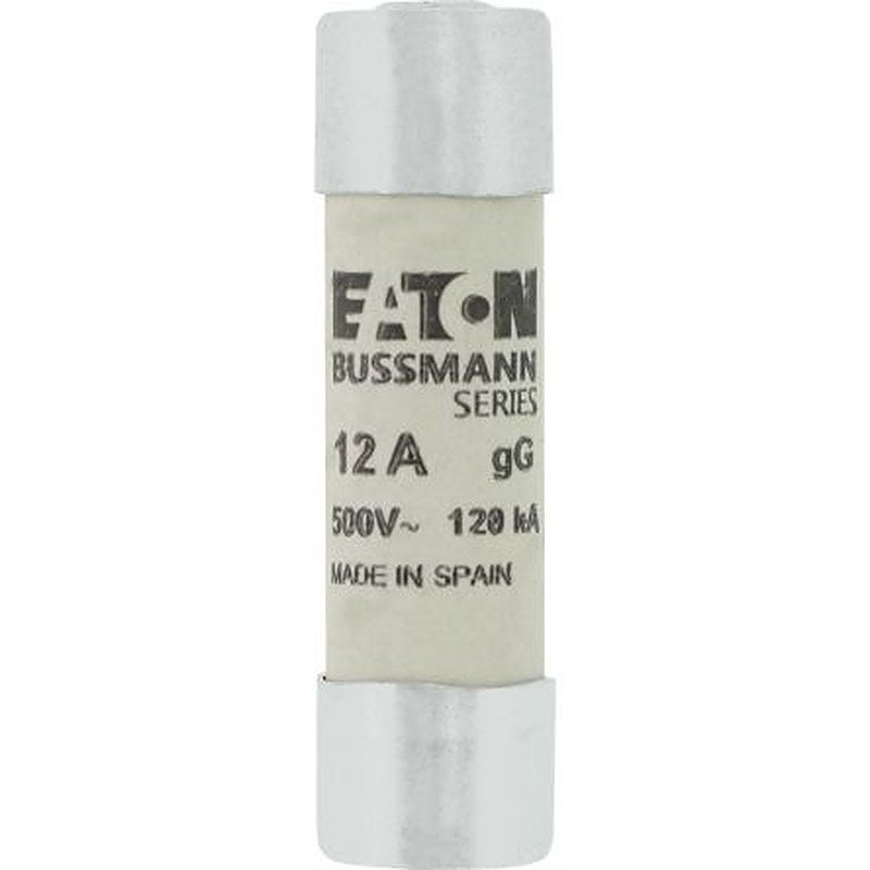 Eaton 12A Ceramic Cartridge Fuse, 14 x 51 mm