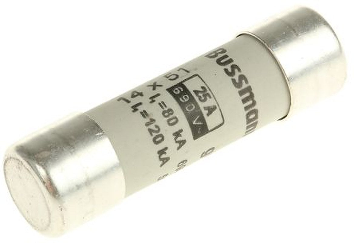 Eaton 25A Ceramic Cartridge Fuse, 14 x 51 mm