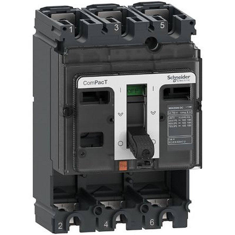 Schneider Electric, ComPact New Generation, ComPacT NSX Molded Case Circuit Breaker 3-Pole 160A, Breaking Capacity 36 kA