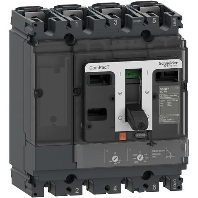 Schneider Electric, ComPact New Generation, ComPacT NSX Molded Case Circuit Breaker 4-Pole 160A, Breaking Capacity 10 kA