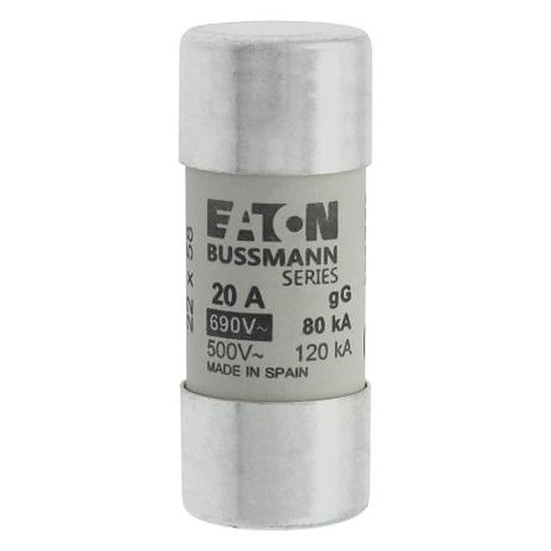 Eaton 20A Ceramic Cartridge Fuse, 22 x 58 mm