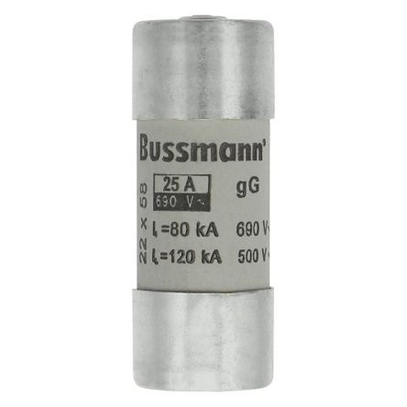 Eaton 25A Cartridge Fuse, 22 x 58 mm