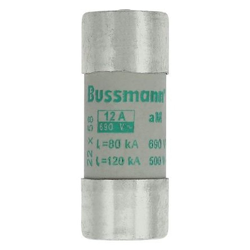 Eaton 12A Ceramic Cartridge Fuse, 22 x 58 mm