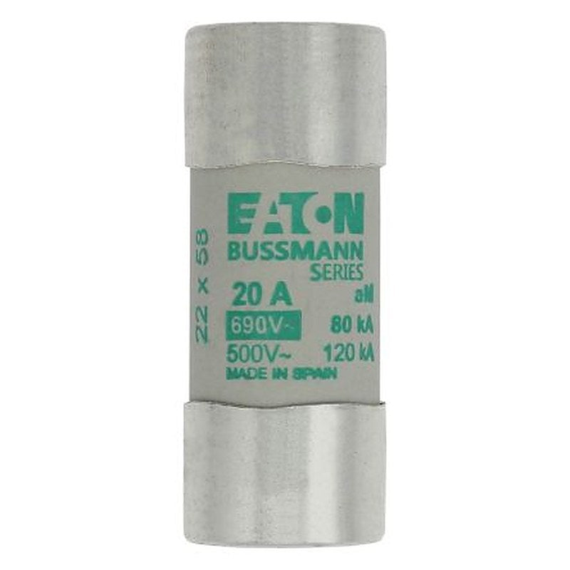 Eaton 20A AM Ceramic Cartridge Fuse, 22 x 58 mm
