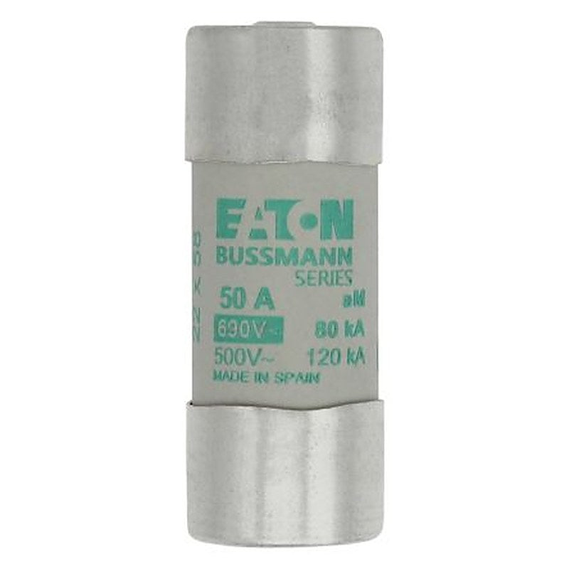 Eaton 50A Ceramic Cartridge Fuse, 22 x 58 mm