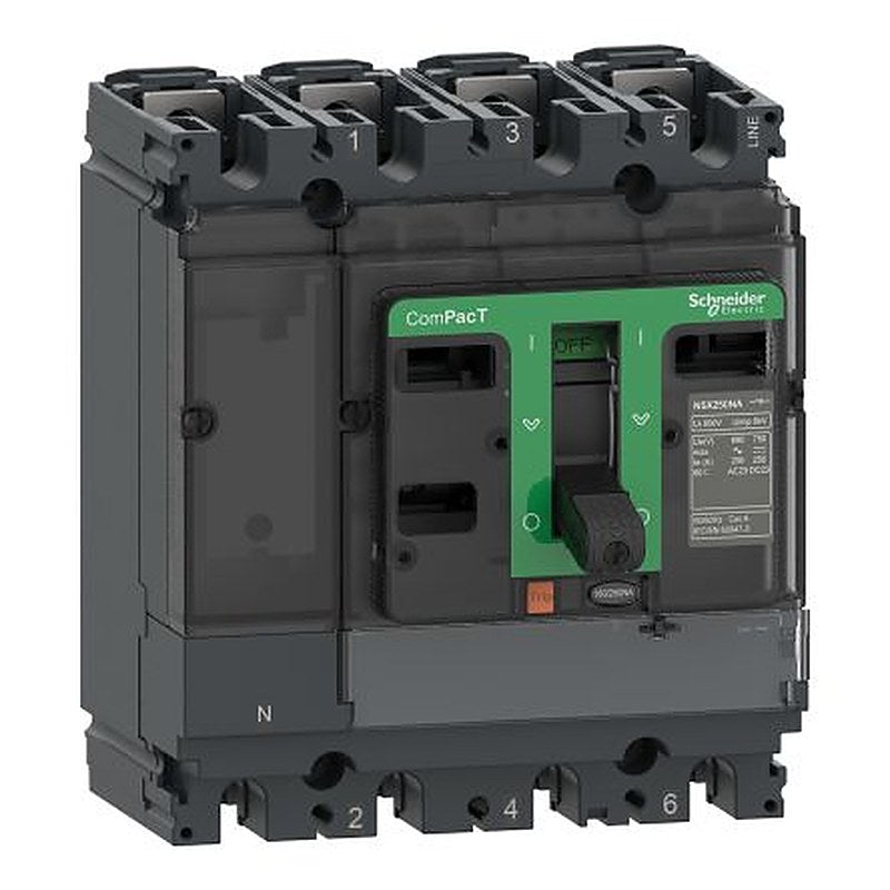 Schneider Electric Switch Disconnector, 4-Pole, 250 A, 250A