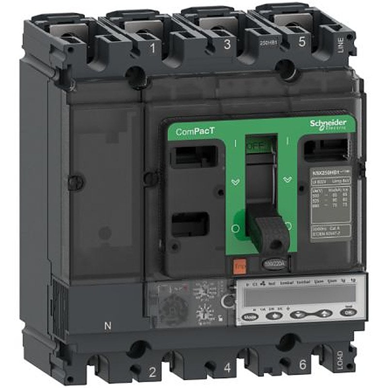 Schneider Electric, ComPact, ComPacT NSX Molded Case Circuit Breaker 3-Pole 220A, Breaking Capacity 75 kA