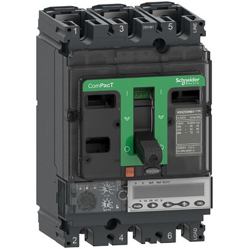Schneider Electric, ComPact, ComPacT NSX Molded Case Circuit Breaker 4-Pole 160A, Breaking Capacity 100 kA