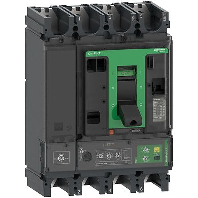 Schneider Electric, ComPact, ComPacT NSX Molded Case Circuit Breaker 4-Pole 400A, Breaking Capacity 10 kA, Fixed