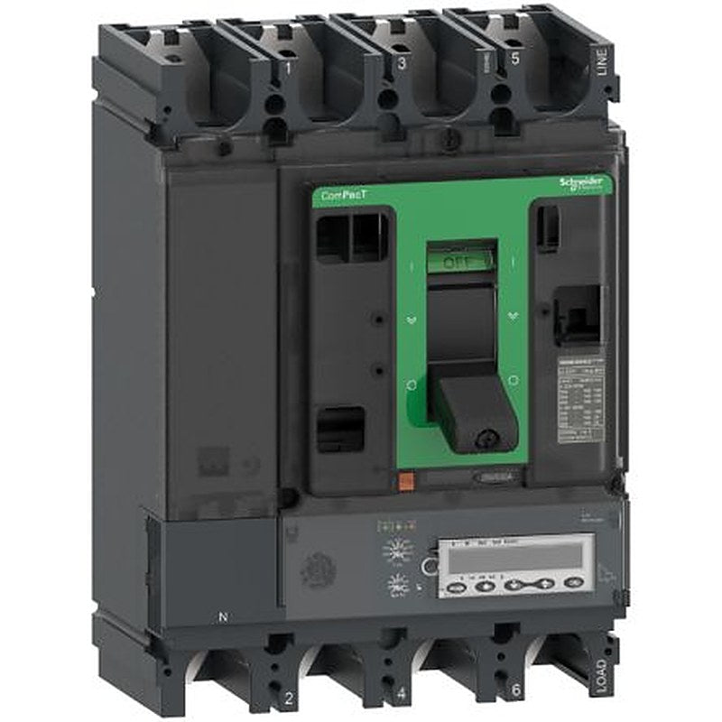 Schneider Electric, ComPact, ComPacT NSX Molded Case Circuit Breaker 4-Pole 400A, Breaking Capacity 75 kA