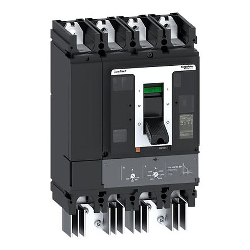 Schneider Electric, ComPact, ComPacT NSX Molded Case Circuit Breaker 4-Pole 570A, Breaking Capacity 50 kA, Fixed