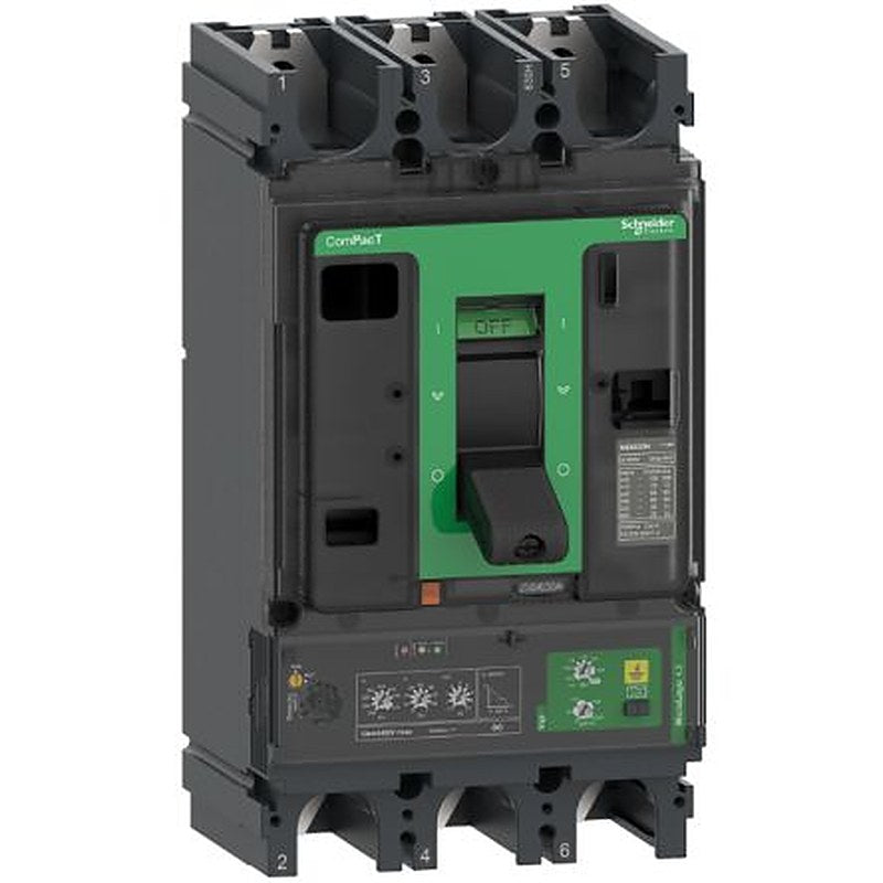 Schneider Electric, ComPact, ComPacT NSX Molded Case Circuit Breaker 3-Pole 570A, Breaking Capacity 70 kA, Fixed