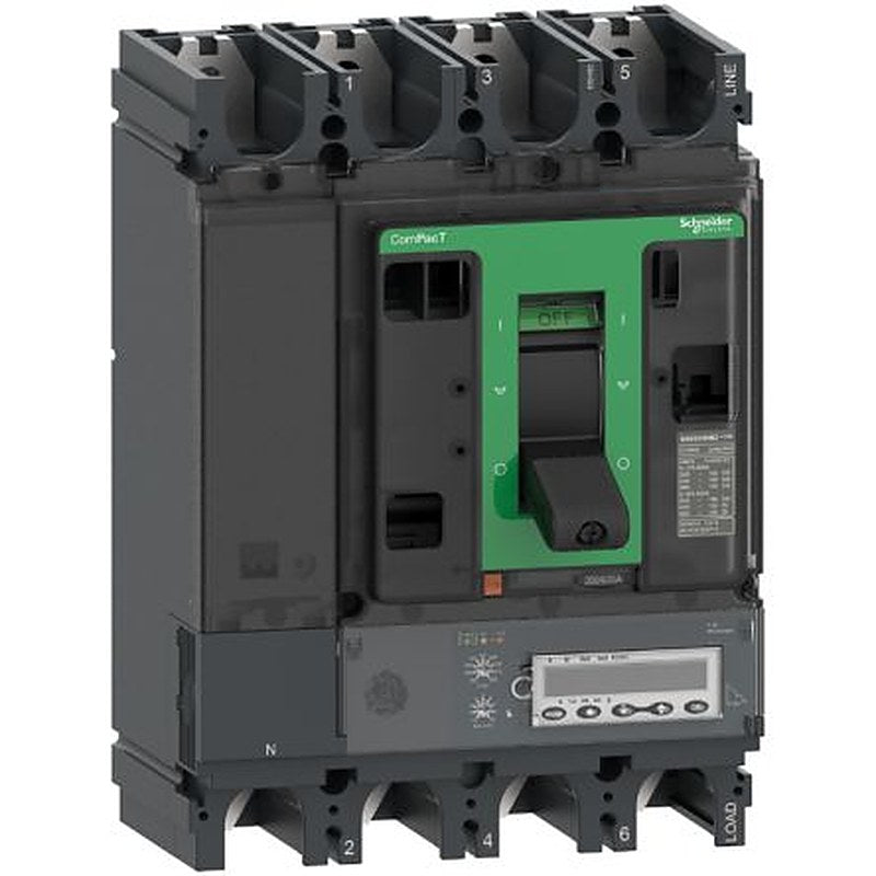 Schneider Electric, ComPact, ComPacT NSX Molded Case Circuit Breaker 4-Pole 630A, Breaking Capacity 75 kA, Fixed