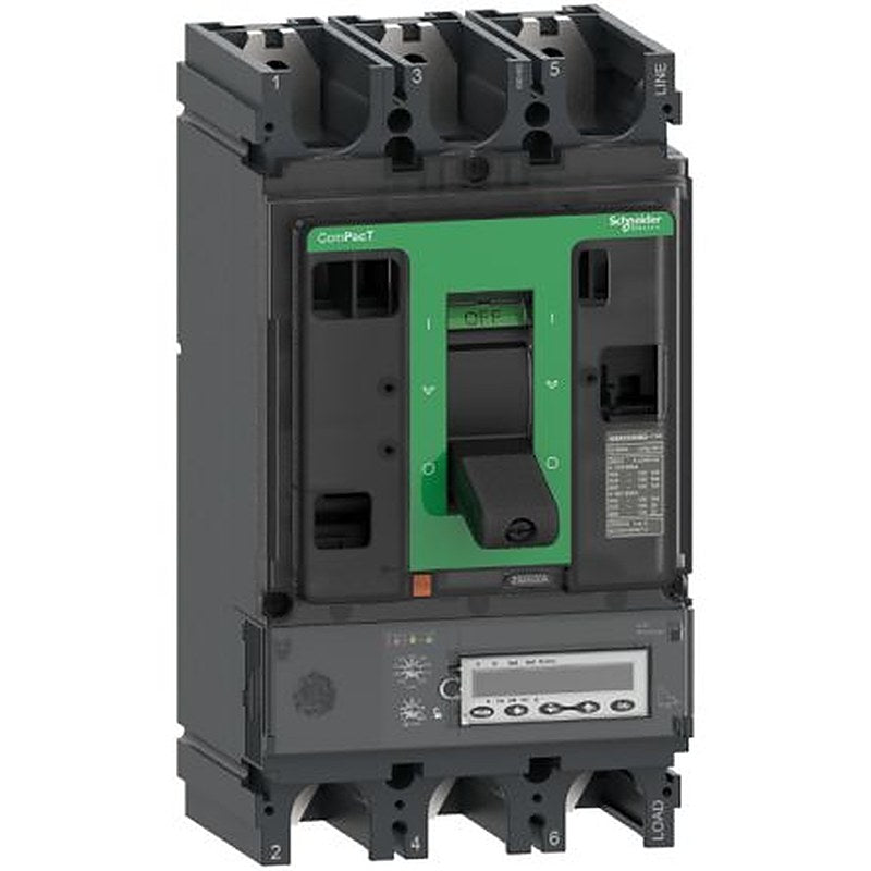 Schneider Electric, ComPact, ComPacT NSX Molded Case Circuit Breaker 3-Pole 500A, Breaking Capacity 100 kA