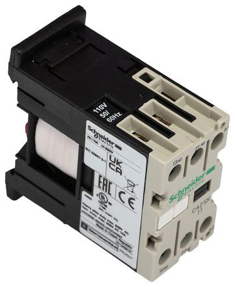 Schneider Electric TeSyS CA Contactor, 110V ac Coil, 10 A 110V, 1 NO/1 NC, 690V ac