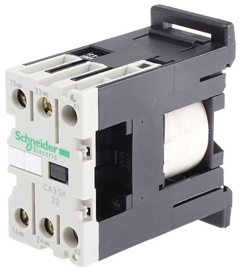 Schneider Electric TeSyS CA Contactor, 12V Coil, 2-Pole, 10 A 12V, 2 NO, 600V ac