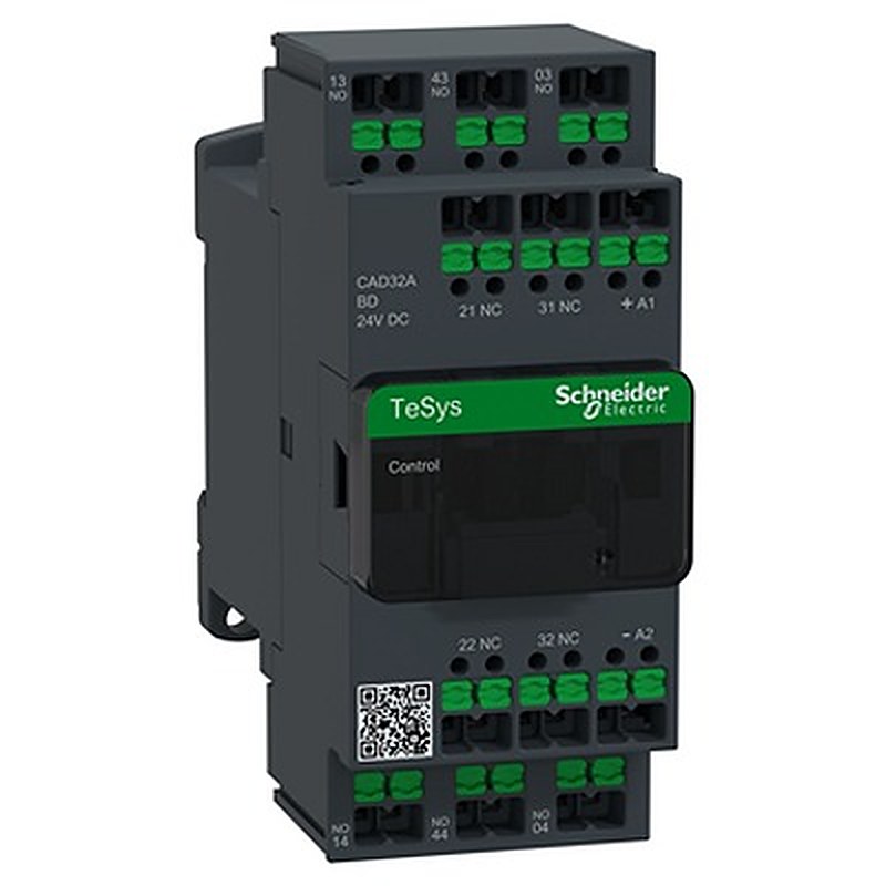 Schneider Electric CAD Control Relay, 24V dc Coil, 5-Pole, 10 A, 5.4 W 24V, 3 NO/2 NC, 690V