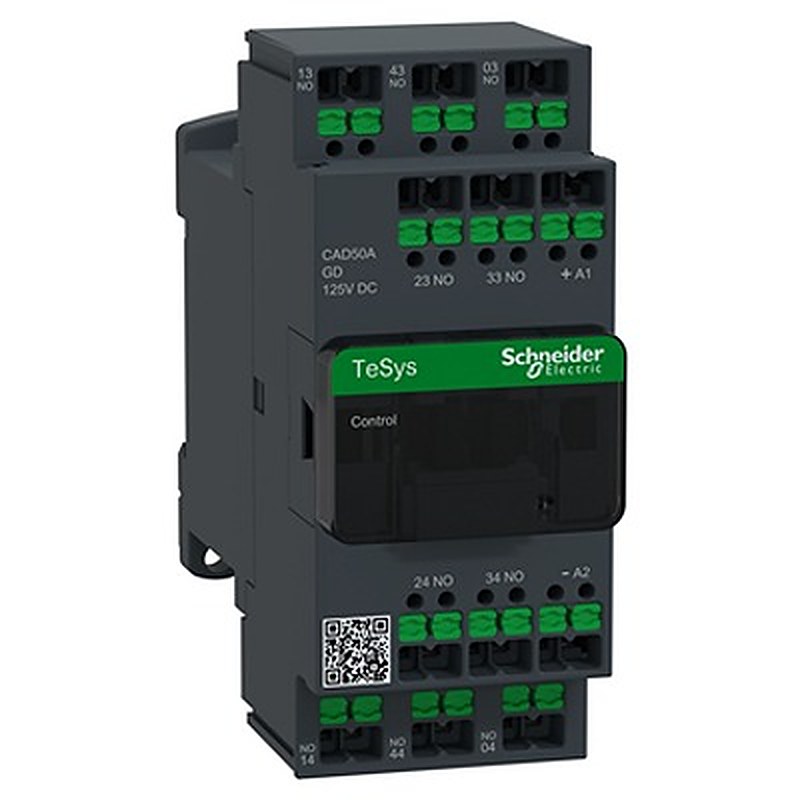 Schneider Electric TeSys Deca Control Relay, 125V dc Coil, 5-Pole, 10 A, 5.4 W 125V, 5 NO, 690V ac